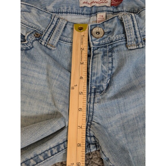 Aeropostale Jeans Women's 7/8 30" Waist Blue Denim Chelsea Bootcut Low Rise Y2K - Picture 6 of 9